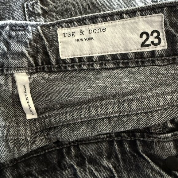 RAG & BONE Alex High Rise Straight-Harley Slim Fit Grey Jean Size 23 - Picture 6 of 12